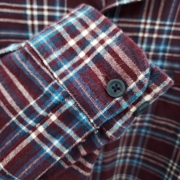 Men's L.L. Bean Chamois Cloth 100% Cotton Traditional Fit Plaid Flannel Shirt M - Picture 14 of 16